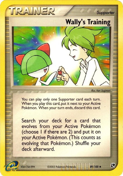Wally's Training - Sandstorm Pokémon trading card