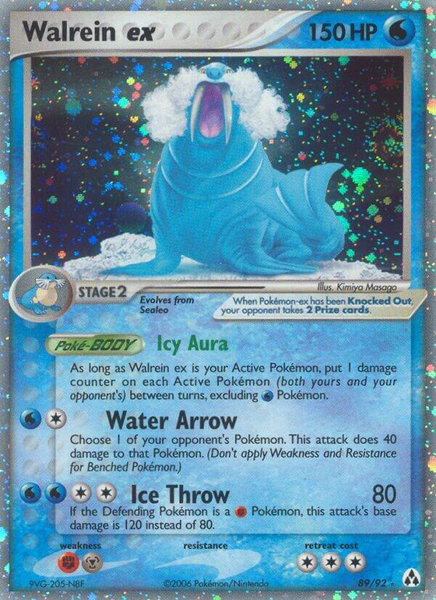 Walrein ex trading card from Legend Maker Walrein ex - Legend Maker Pokémon trading card
