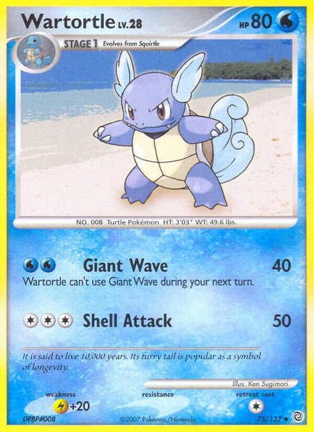 Wartortle - Secret Wonders Pokémon trading card