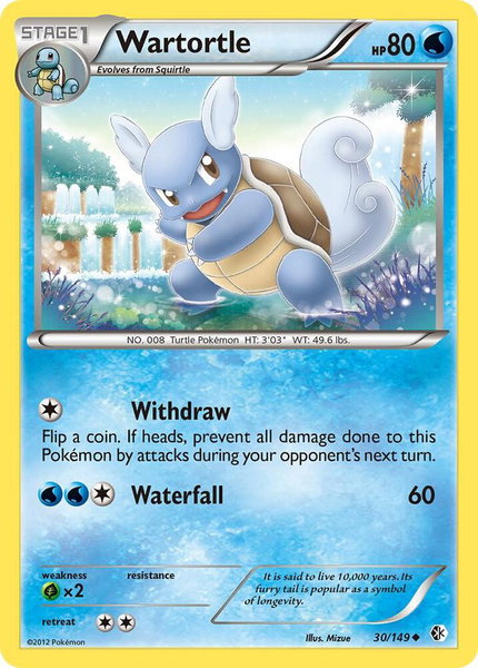 Wartortle trading card from Boundaries Crossed Wartortle - Boundaries Crossed Pokémon trading card