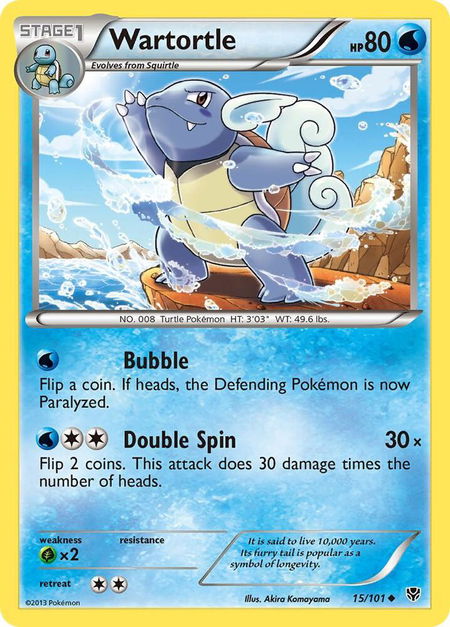 Wartortle - Plasma Blast Pokémon trading card