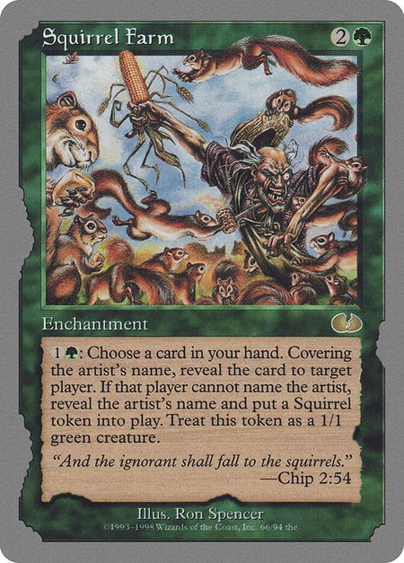 Squirrel Farm - Unglued Magic: The Gathering trading card