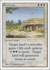 Farmstead - Unlimited Edition (2ED) #20 - Rare Magic: The Gathering Trading Card