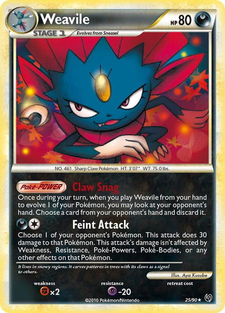 Weavile - Undaunted Pokémon trading card