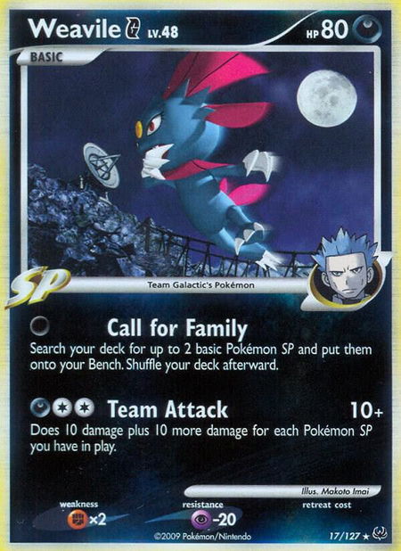 Weavile G - Platinum Pokémon trading card