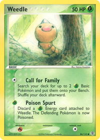 Weedle - FireRed & LeafGreen (RG) #86/112 - Common Pokémon Trading Card