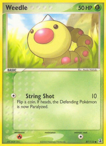 Weedle - Delta Species Pokémon trading card