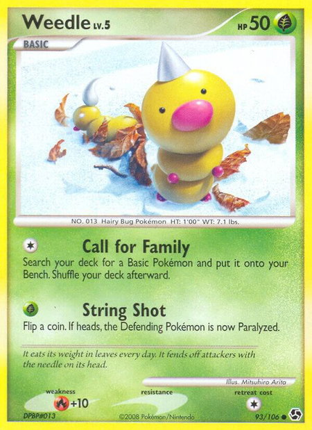 Weedle - Great Encounters Pokémon trading card