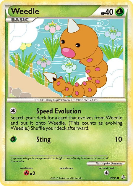 Weedle - Unleashed Pokémon trading card