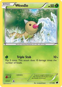 Weedle - Plasma Freeze (PLF) #1/116 - Common Pokémon Trading Card