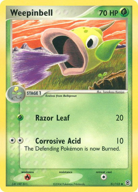 Weepinbell - FireRed & LeafGreen Pokémon trading card