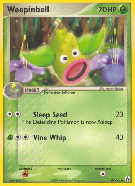 Weepinbell trading card from Legend Maker Weepinbell - Legend Maker Pokémon trading card