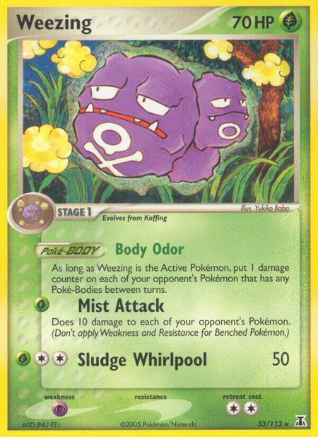 Weezing - Delta Species Pokémon trading card