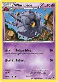 Whirlipede - Black and White (BLW) #53/114 - Uncommon Pokémon Trading Card