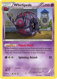 Whirlipede - Boundaries Crossed (BCR) #73/149 - Uncommon Pokémon Trading Card