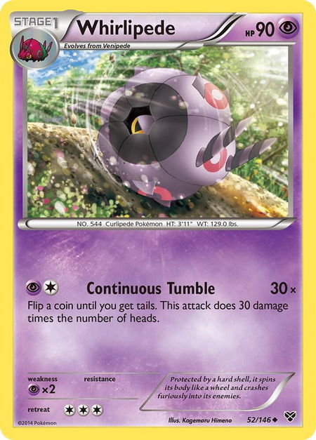 Whirlipede - XY Base Set Pokémon trading card