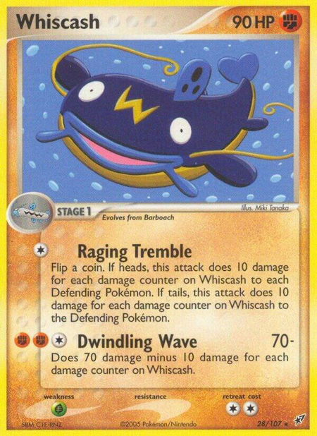 Whiscash trading card from Deoxys Whiscash - Deoxys Pokémon trading card