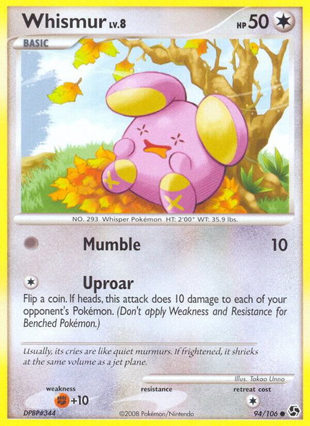 Whismur - Great Encounters Pokémon trading card