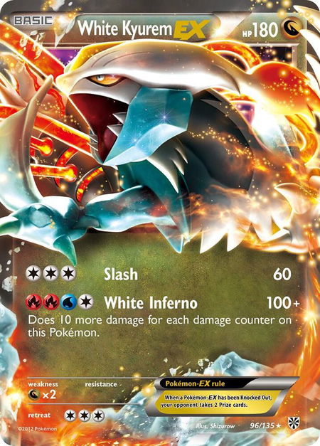 White Kyurem EX - Plasma Storm Pokémon trading card