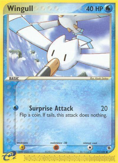 Wingull trading card from Ruby and Sapphire Wingull - Ruby and Sapphire Pokémon trading card