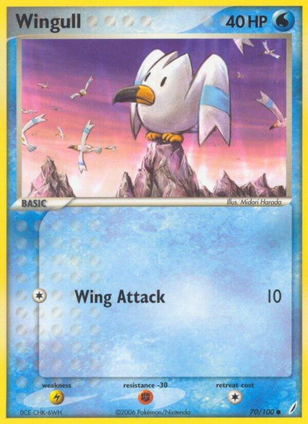 Wingull trading card from Crystal Guardians Wingull - Crystal Guardians Pokémon trading card