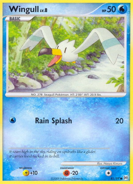 Wingull (81) trading card from Arceus Wingull (81) - Arceus Pokémon trading card