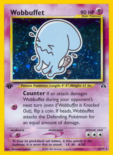 Wobbuffet (16) - Neo Discovery Pokémon trading card