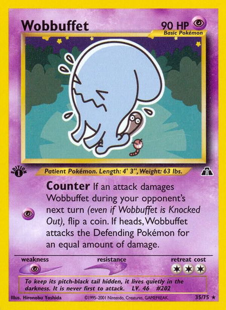Wobbuffet (35) - Neo Discovery Pokémon trading card