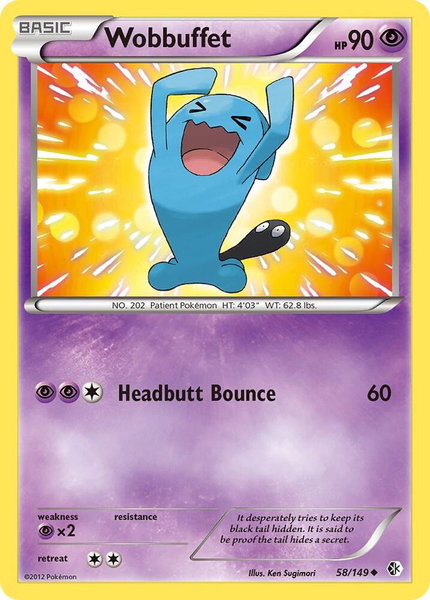 Wobbuffet trading card from Boundaries Crossed Wobbuffet - Boundaries Crossed Pokémon trading card