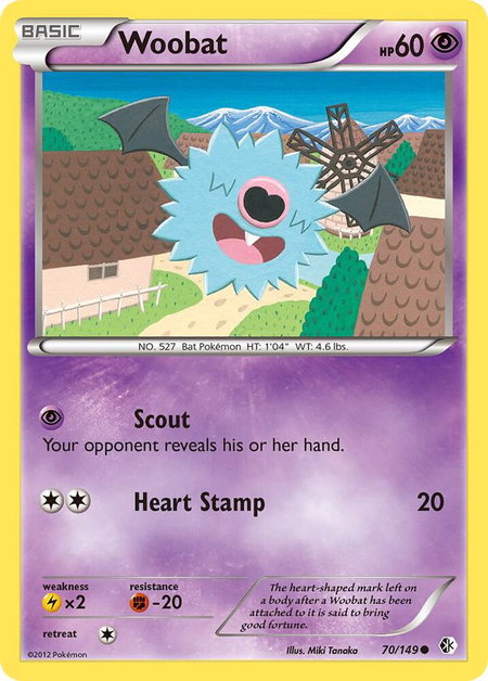 Woobat - Boundaries Crossed Pokémon trading card