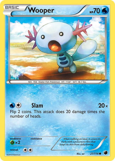Wooper - Plasma Freeze Pokémon trading card