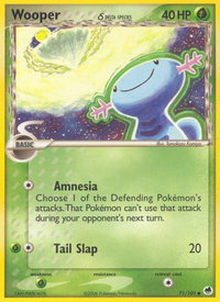 Wooper (Delta Species) - Dragon Frontiers (DF) #71/101 - Common Pokémon Trading Card
