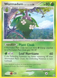 Wormadam Plant Cloak - Secret Wonders (SW) #41/132 - Rare Pokémon Trading Card