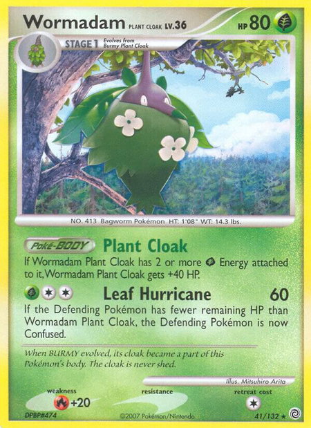 Wormadam Plant Cloak - Secret Wonders Pokémon trading card
