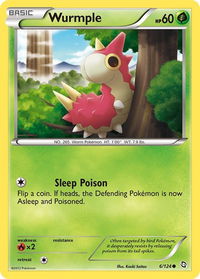 Wurmple - Dragons Exalted (DRX) #6/124 - Common Pokémon Trading Card