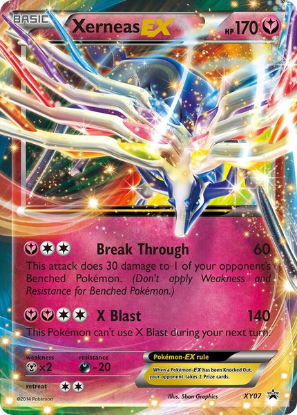 Xerneas EX - XY07 trading card from XY Promos Xerneas EX - XY07 - XY Promos Pokémon trading card