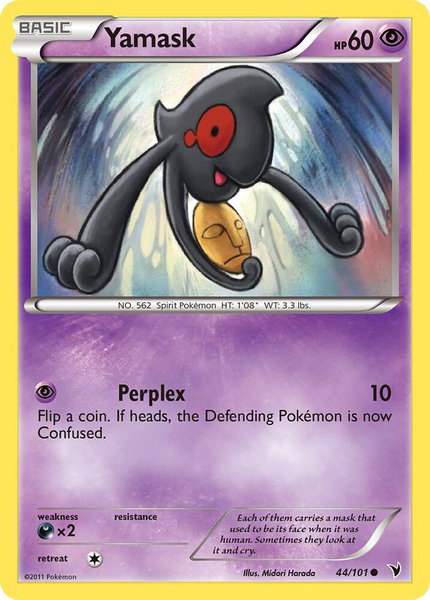 Yamask (44) trading card from Noble Victories Yamask (44) - Noble Victories Pokémon trading card