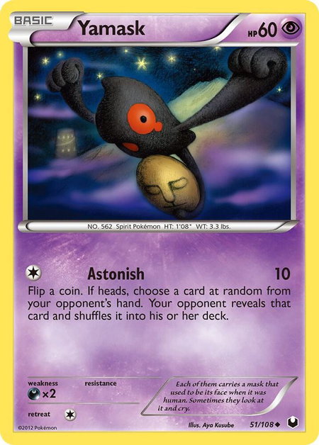 Yamask - Dark Explorers Pokémon trading card