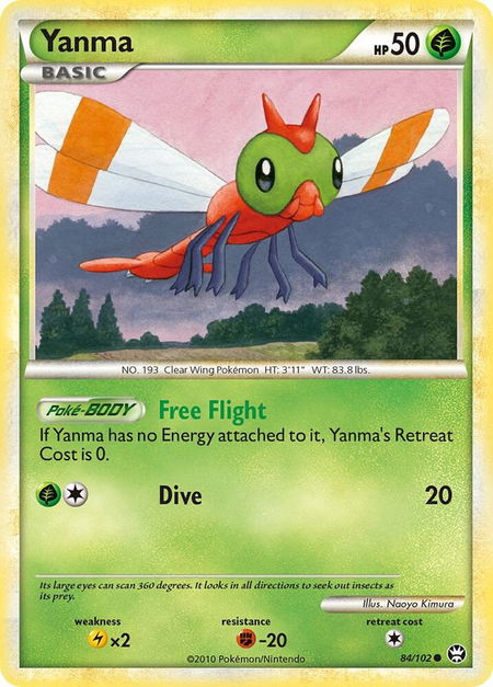 Yanma - Triumphant Pokémon trading card