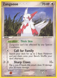 Zangoose - Power Keepers (PK) #25/108 - Rare Pokémon Trading Card