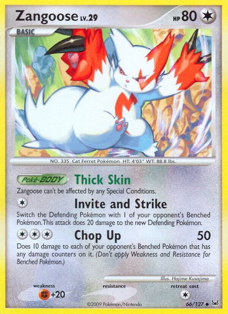 Zangoose - Platinum Pokémon trading card