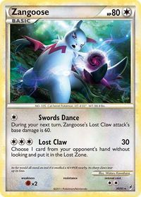 Zangoose - Call of Legends (CL) #39/95 - Rare Pokémon Trading Card