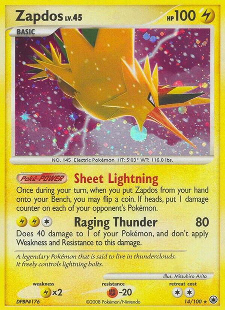 Zapdos - Majestic Dawn Pokémon trading card