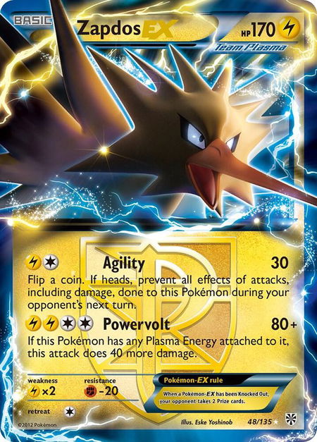 Zapdos EX (Team Plasma) - Plasma Storm Pokémon trading card