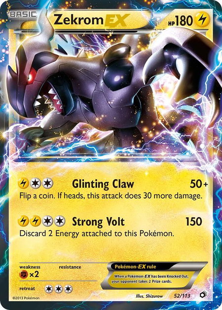 Zekrom EX - Legendary Treasures Pokémon trading card