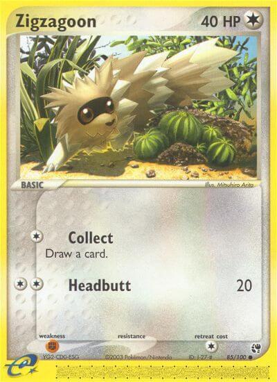 Zigzagoon - Sandstorm Pokémon trading card