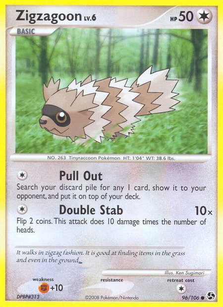 Zigzagoon - Great Encounters Pokémon trading card