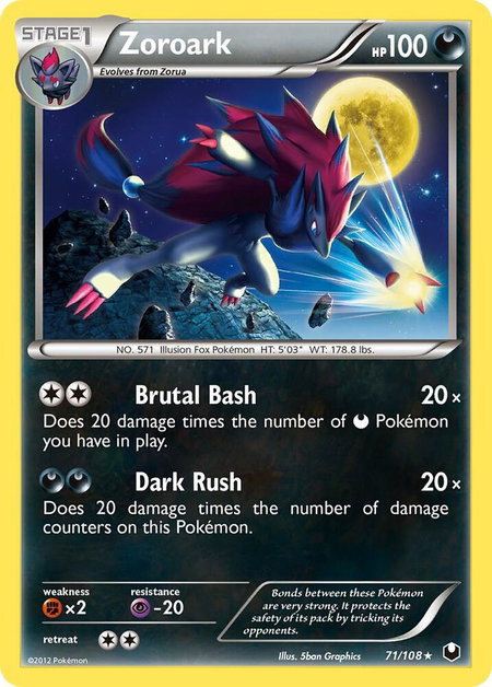Zoroark - Dark Explorers Pokémon trading card