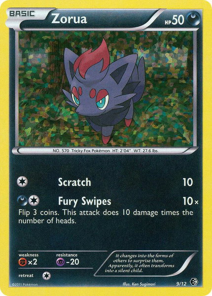 Zorua - 9/12 - McDonald's Promos 2011 Pokémon trading card
