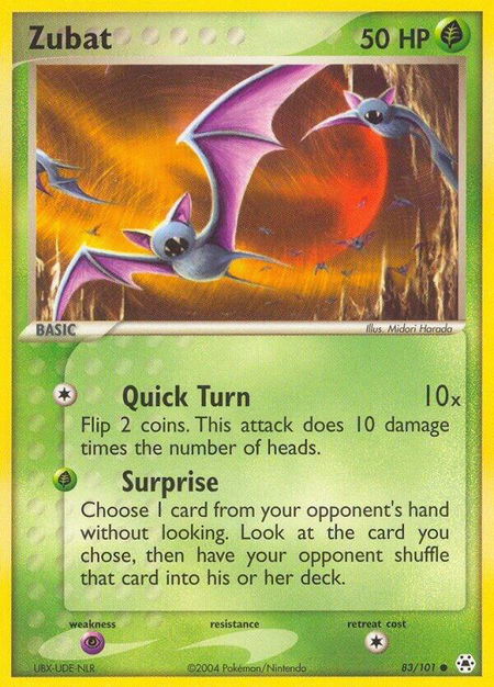 Zubat - Hidden Legends Pokémon trading card